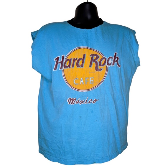 Hard Rock Mexico Vintage 80s Ringer Muscle Shirt … - image 2