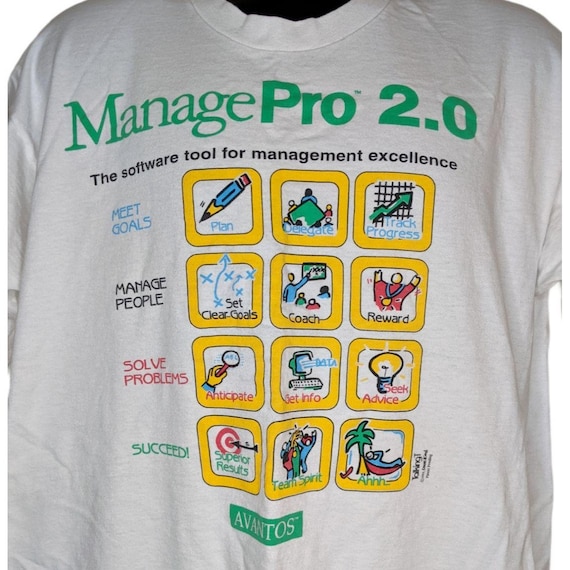 ManagePro 2.0 Avantos Vintage 90s Tshirt Technolo… - image 1