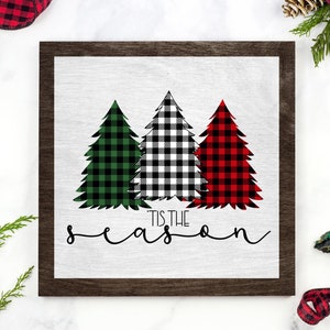 Christmas Tree PNG, Christmas Sublimation Design, Christmas Tumbler Clipart, Buffalo Plaid Christmas Tree