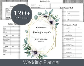 printable wedding planner etsy