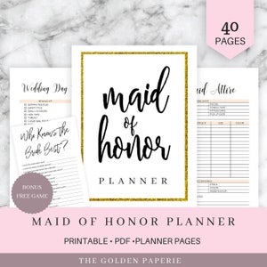 Maid of Honor Planner, Wedding Planner Printable, Maid of Honor Gift Ideas, Maid of Honour Planner, Will You Be My Maid of Honor, Wedding