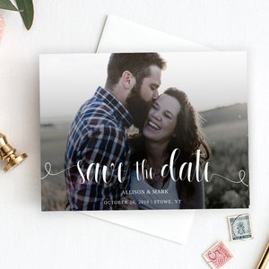 Photo Save the Date Cards, Save the Date Photo Template, Wedding Save the Date Card, Engagement Announcement Template, Custom Save the Date