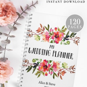 Wedding Planner Printable, Wedding Planning Book, Printable Wedding Planner, Wedding Binder Template, Engagement Gift Ideas, PDF Download