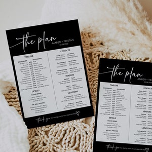 ABBY - Wedding Party Timeline, Printable Wedding Day Schedule, Bridal Party Timeline, Wedding Party Itinerary Schedule, Editable Template