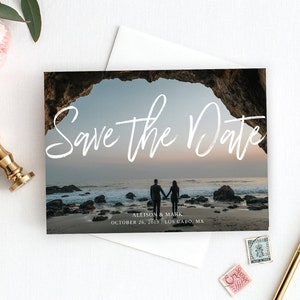 Photo Save the Date Cards, Save the Date Photo Template, Wedding Save the Date Card, Engagement Announcement Template, Custom Save the Date