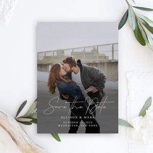 Save the Date Photo Template, Wedding Save the Date Card, Engagement Announcement, Custom Save the Date Cards, Photo Save the Date Cards