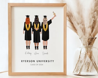 Graduation Gift Personalised for Her, Graduation Friend Gift, Custom College Graduation Print, Grad Gift for Friend, University Grad Print