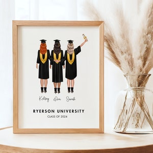 Graduation Gift Personalised for Her, Graduation Friend Gift, Custom College Graduation Print, Grad Gift for Friend, University Grad Print