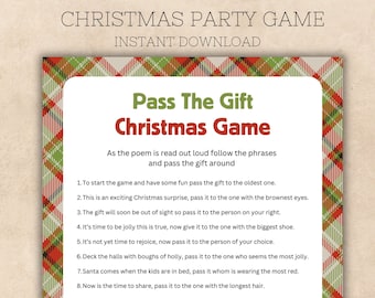Pass the Present Game, Pass the Gift Game, Pass the Parcel Game, Office Christmas Party Game, Christmas Group Game, Instant Download