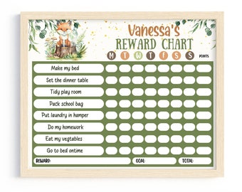 Reward Chart Printable, Editable Chore Chart, Chore Chart Template for Kids, Kids Chore Chart, Responsibilities Chart, Reward Chart Toddler