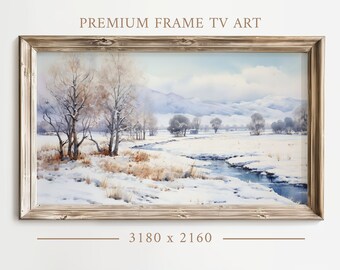 Winter Samsung Frame TV Art, Vintage Samsung Frame TV Art, Christmas Samsung Frame TV Art, Winter Artwork, Frame Artwork Instant Download