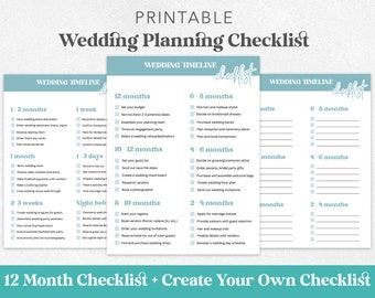 Wedding Checklist, Wedding Planning Timeline, Wedding Planner Printable, Wedding Timeline, Wedding Day Schedule, Printable Wedding Checklist