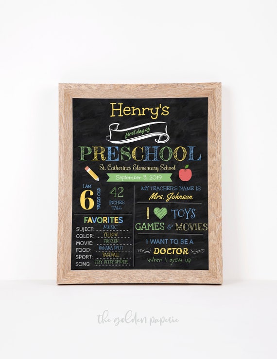 First Day Of School Sign Back To School Sign Printable Etsy