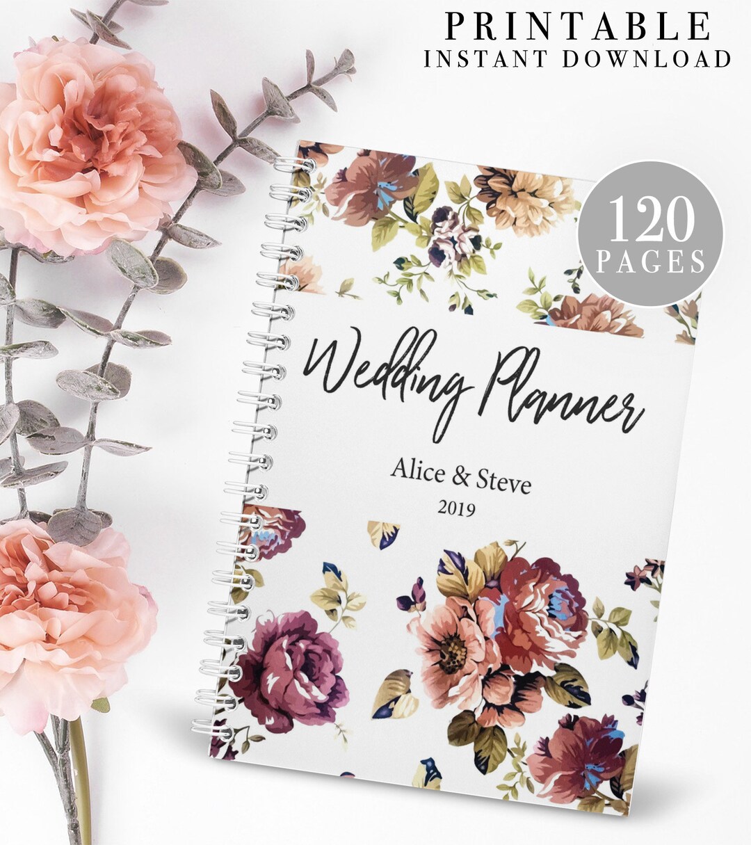 Wedding Planner Printable, Wedding Planning Book, Printable Wedding ...