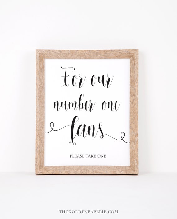 wedding reception fans