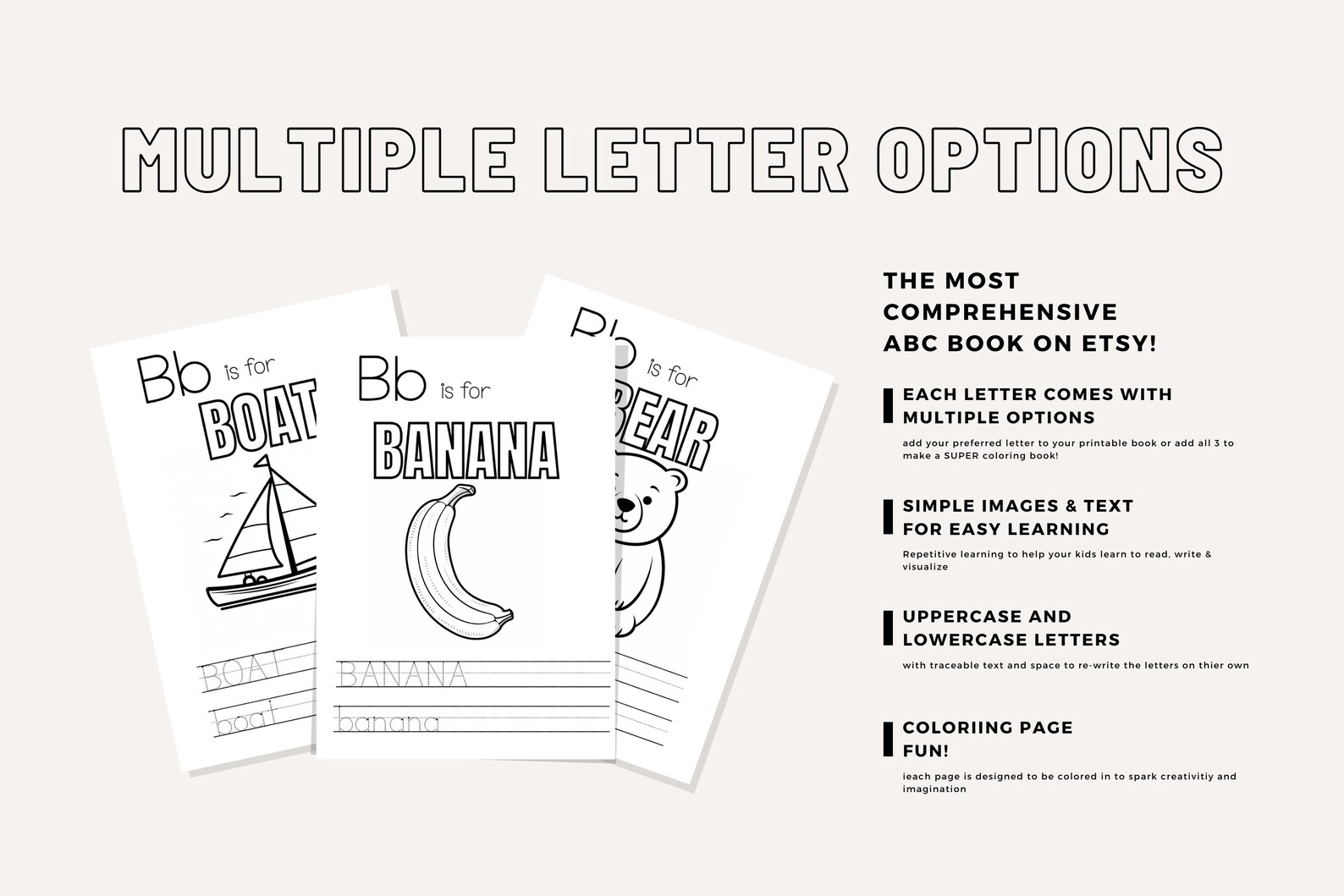 Baby Shower Coloring Book ABC Printable Coloring Page Book - Etsy