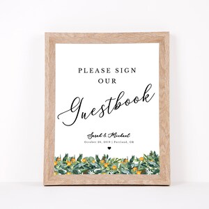 Greenery Guestbook Sign, Guest Book Sign, Wedding Guestbook Sign, Sign Our Guestbook, Please Sign Our Guestbook, Wedding Signs, Editable
