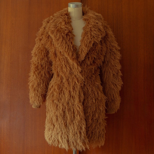 vintage 1970s shag jacket | french yarn | crissa cotique style
