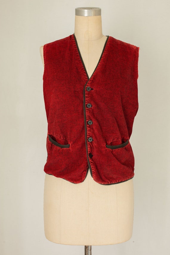 vintage 1950s cotton sweatshirt sportswear vest |… - image 1