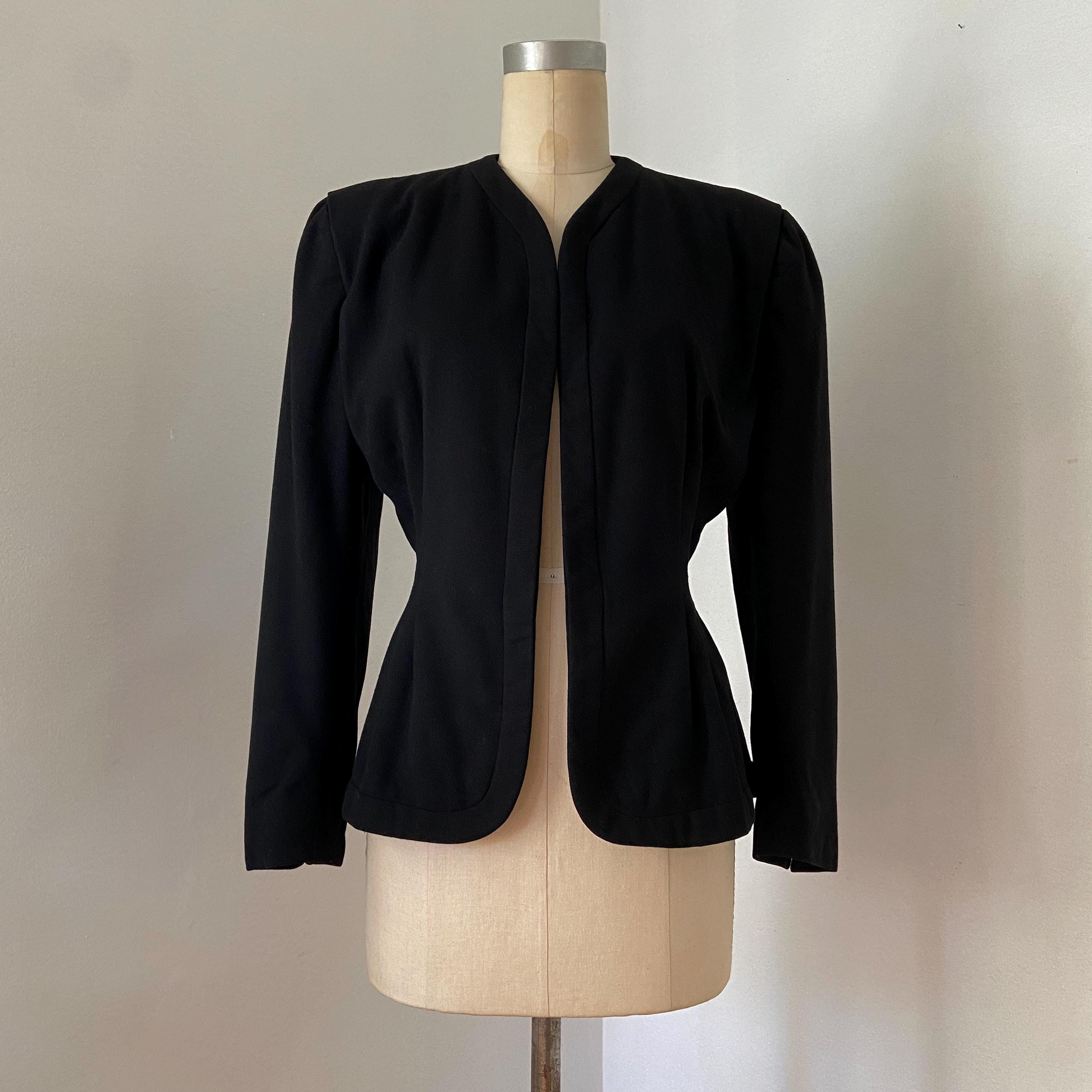 Collarless Wool Coat - Etsy