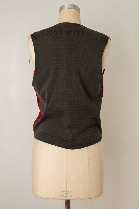 vintage 1950s cotton sweatshirt sportswear vest |… - image 2