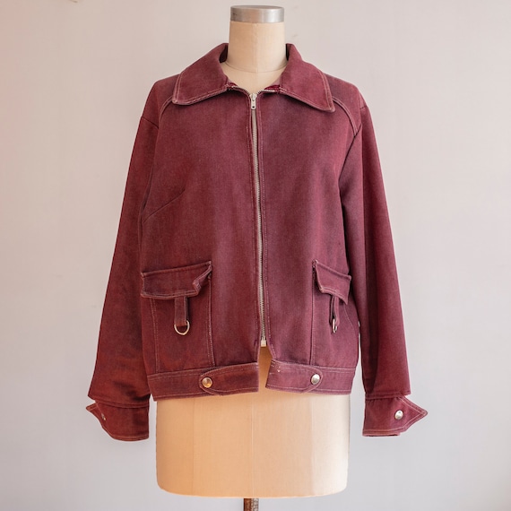 vintage 1970s purple denim jacket | small, medium,