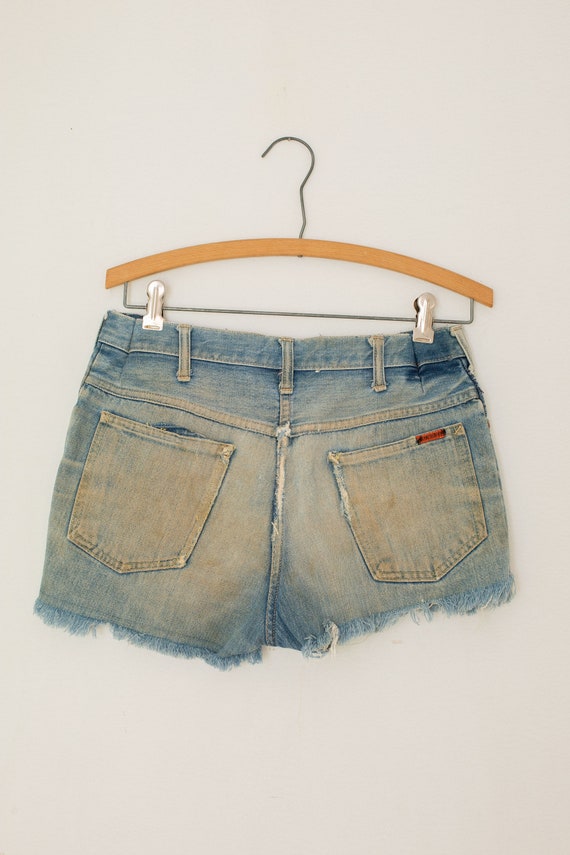 vintage 1950s 1960s denim jean shorts | cut offs … - image 2