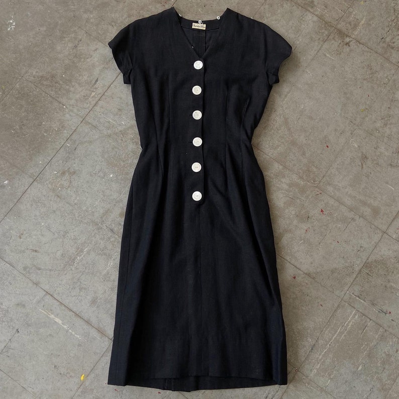 1940s button down dress
