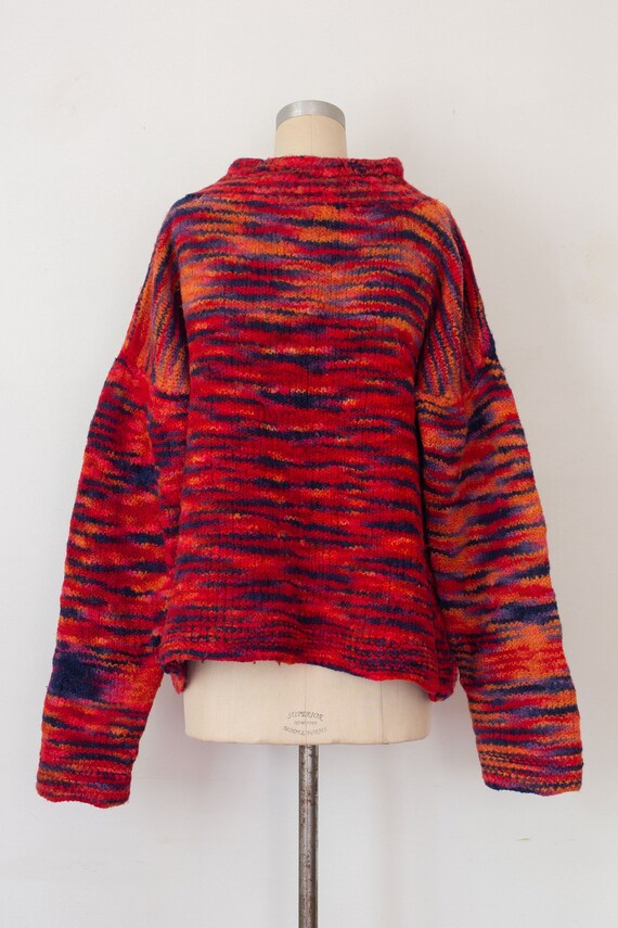 vintage 1990s vibrant striped chunky wool sweater 