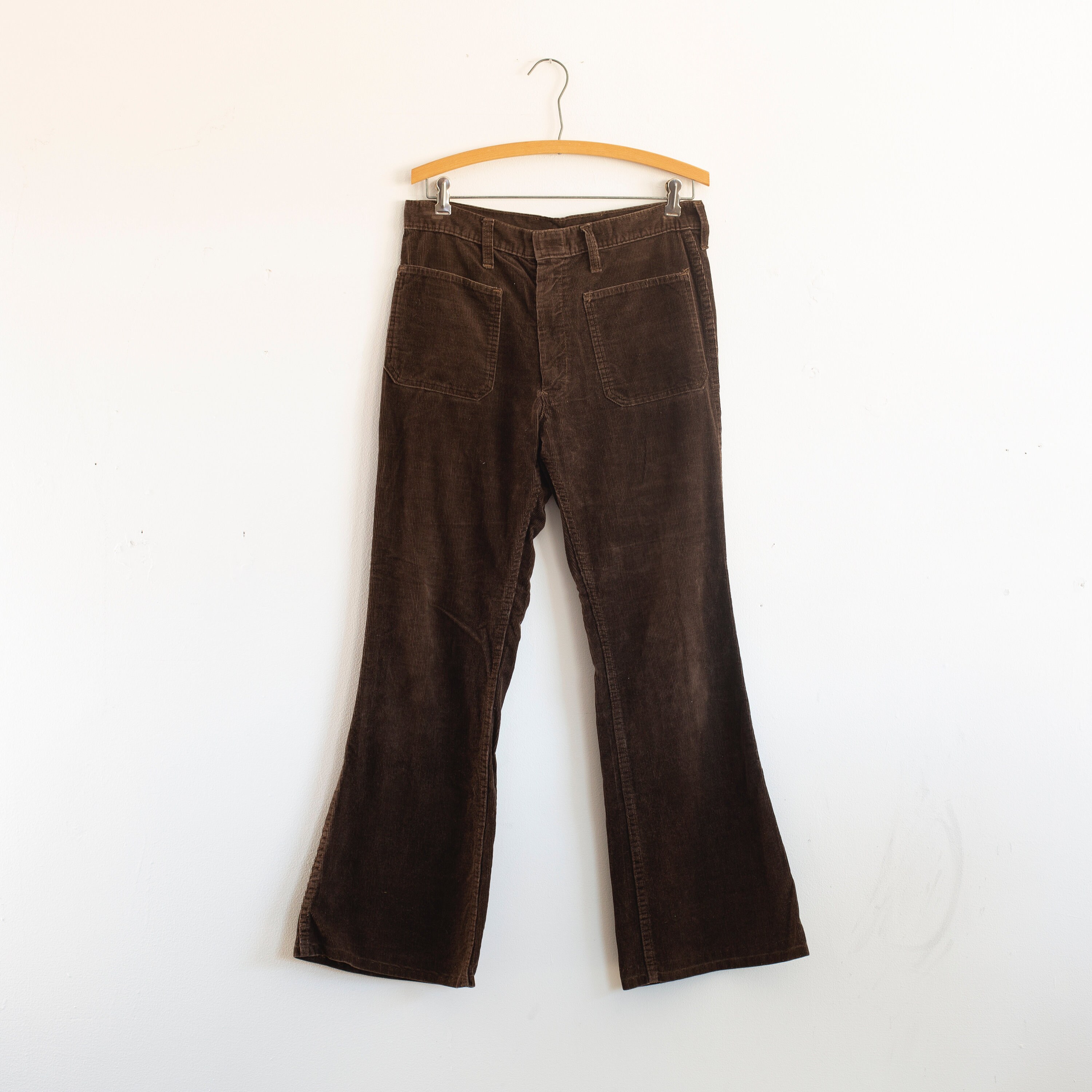 Vintage 1970s Male corduroy bell bottom pants Etsy