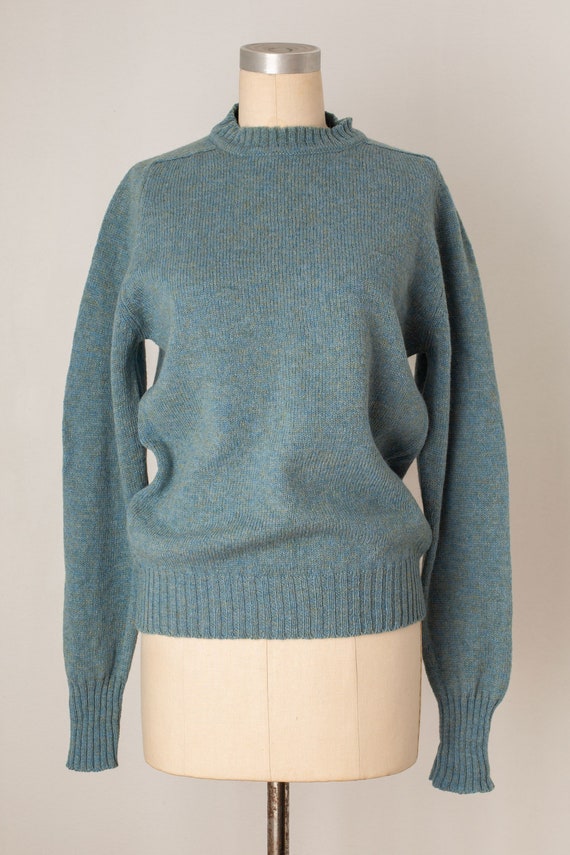 vintage 1950s 1960s ll bean wool sweater | blue | 