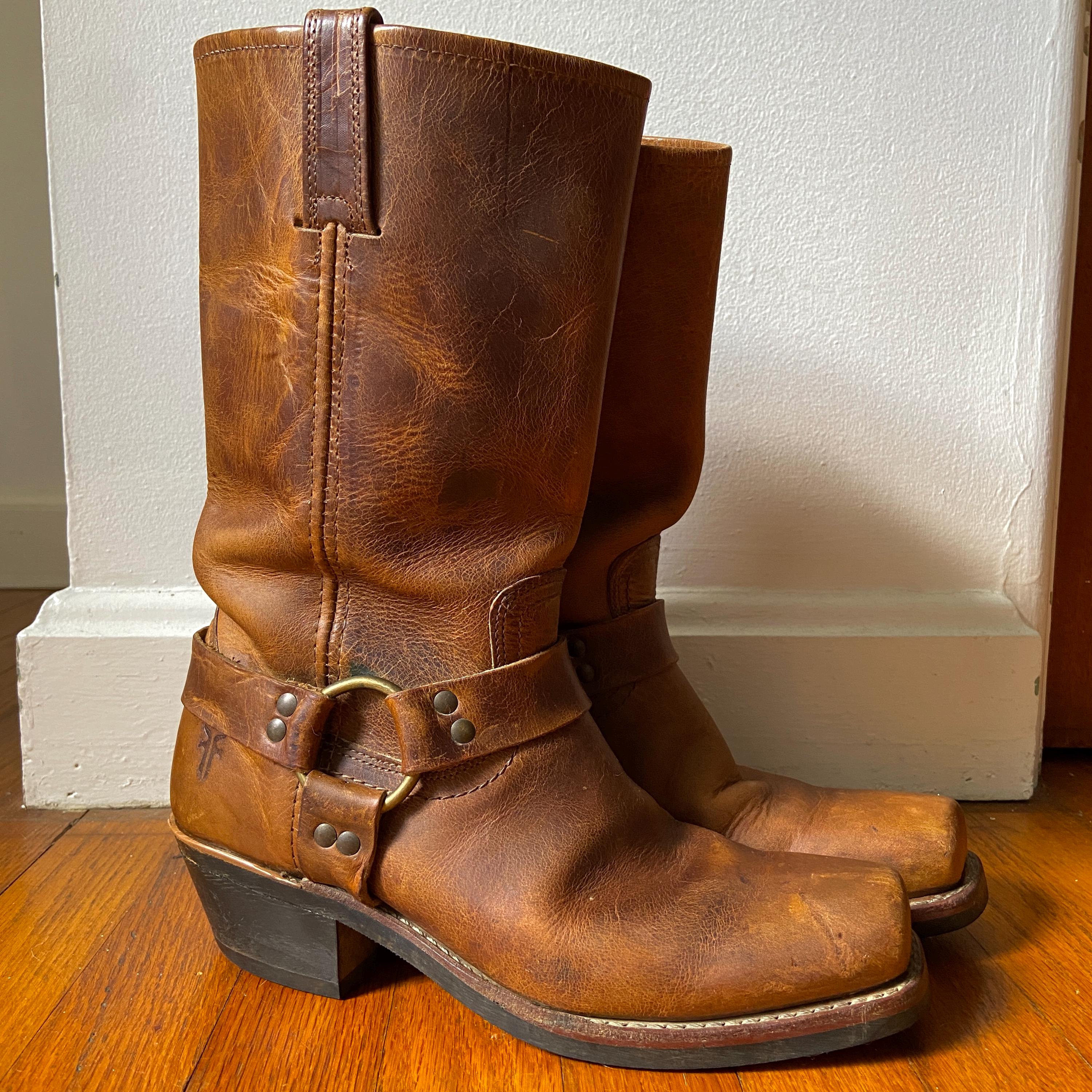 Vintage Moto Boots - Etsy
