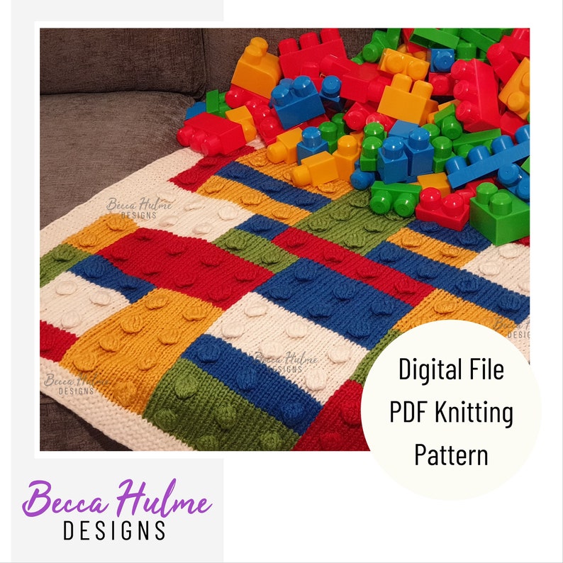 Building Blocks Blanket PDF Knitting Pattern Digital File Etsy