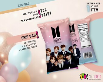 Kpop Chip Bag Printable - Etsy
