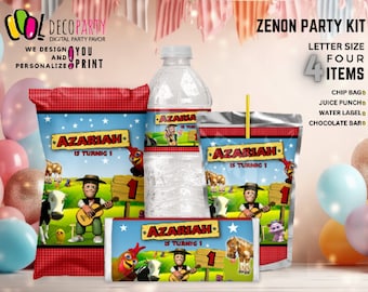 Granja de Zenon Party Favors Pack, Zenon Farm Party Decoration Pack