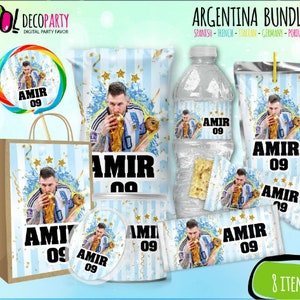 Argentina Party World Cup Champions , Messi Party Decorations bundle, Messi World Cup party favors, Argentina Decorations