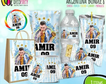 Argentina Party World Cup Champions , Messi Party Decorations bundle, Messi World Cup party favors, Argentina Decorations