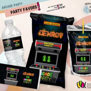 ARCADE Party Decoration Bundle, Arcade 80s Decoration Party Favors, Arcade party, GAMING PARTY, level up
