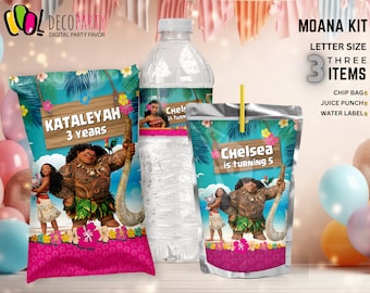 Cyfrowy zestaw urodzinowy Moana, 3 cyfrowe elementy