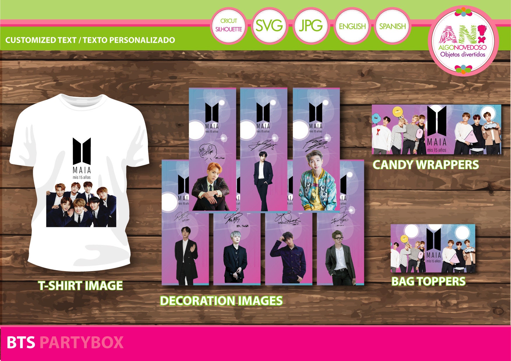 BTS digital printable KPop party kit decorations Banner | Etsy España