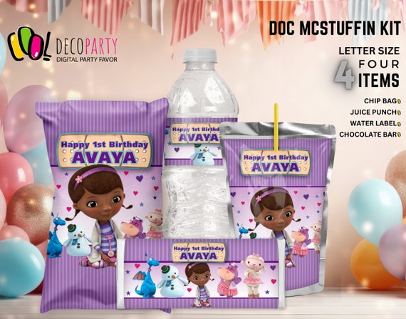 Doc Mcstuffins Birthday Decorations Doc Mcstuffin Birthday Party Decoration Package Doc Mcstuffins Themed Party Kit Etsy UK
