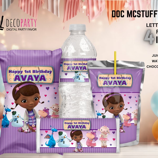 Décorations d’anniversaire Doc Mcstuffins, paquet de décoration de fête d’anniversaire Doc Mcstuffins, kit de fête sur le thème Doc McStuffins