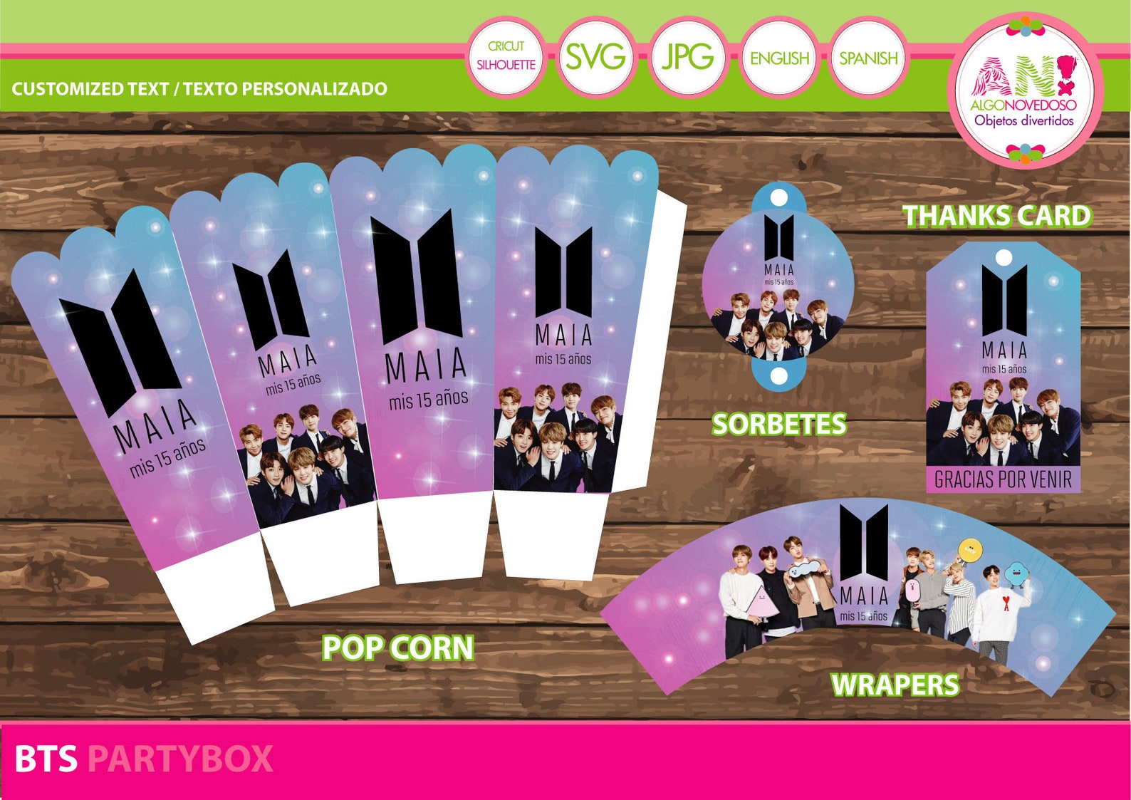 BTS digital printable KPop party kit decorations Banner | Etsy España