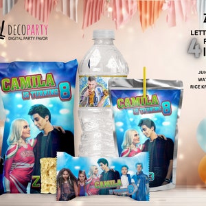 Zombies Party Favors Pack, Zombies 3 Birthday Kit, Zombies Party favors, Zombies chip bag, zombies capri, zombies water and wrappers