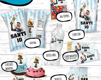 Argentina Party World Cup Champions, Messi Party Decorations bundle, Messi World Cup party favors, Argentina Decorations