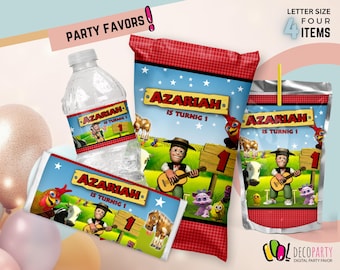 Pack de cadeaux de fête de la ferme Zenon, pack de décoration de fête de la ferme Zenon