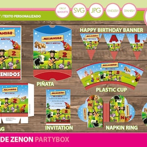 Zenon Farm printable kit, zenon farm party birthday decoration