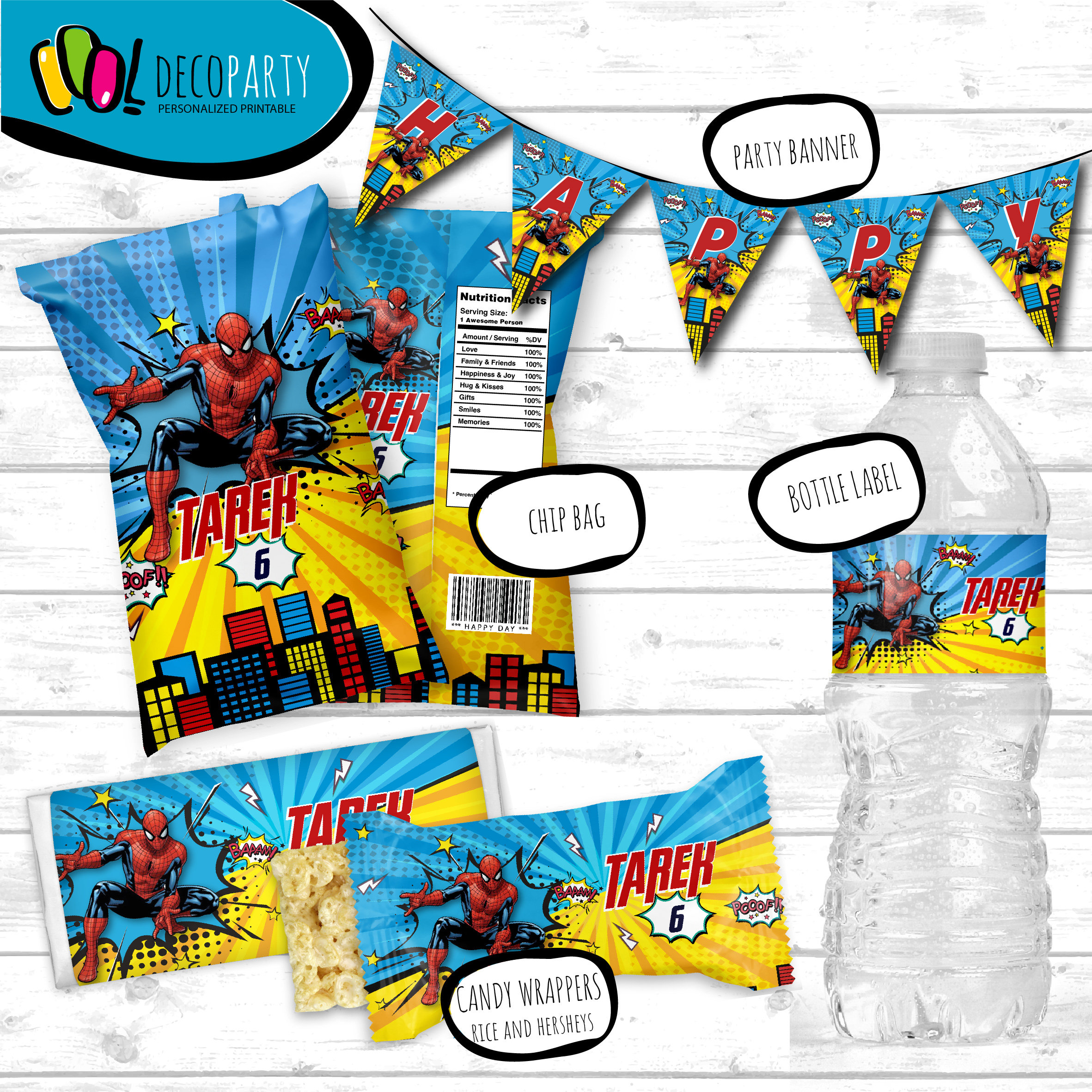 DIY Spiderman Printables Spiderman Party Favors Spiderman Etsy