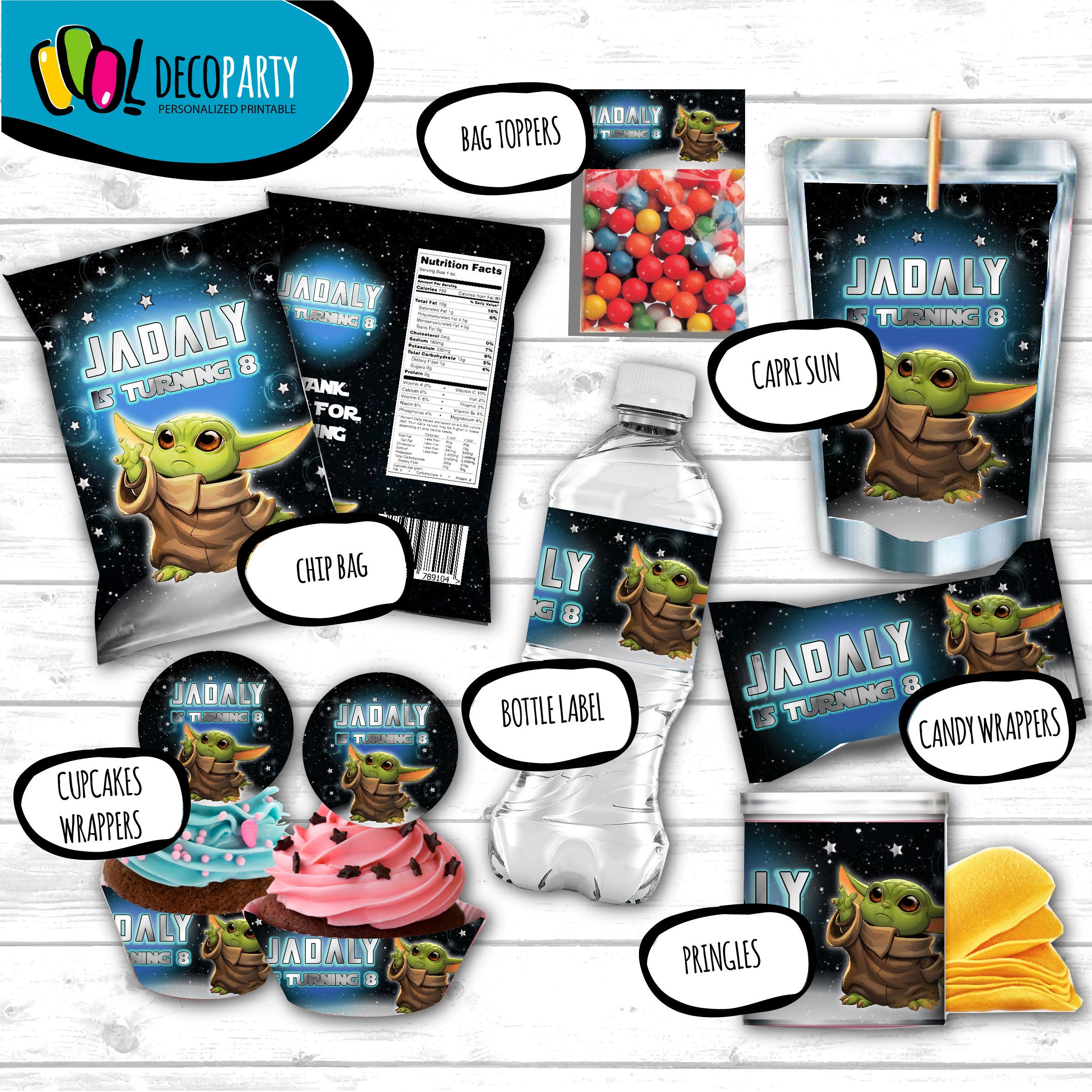 Baby-Yoda-Party Digital Set Baby-Yoda-Geburtstags-Kit | Etsy