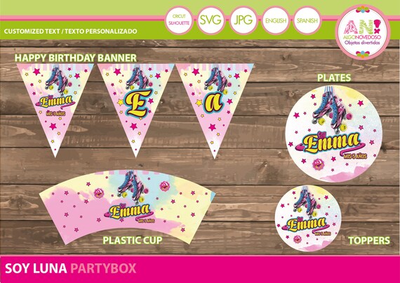 Soy Luna Party Printable Kit Soy Luna Birthday Package Soy Etsy